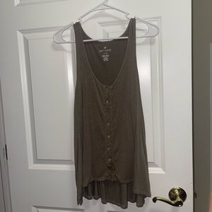 Girls American Eagle Button Tank Top